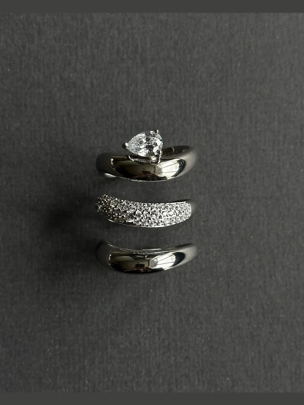 Wave pave ring - sølv sold by Brando product image thumbnail 3