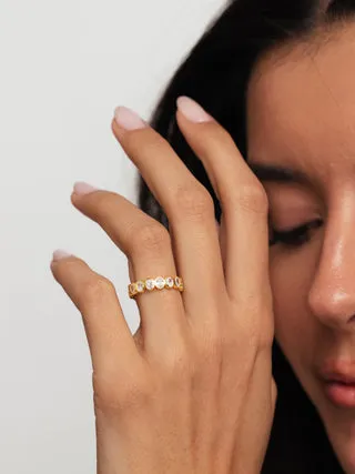 Diamond band ring oval - gold sold by Brando product image thumbnail 3