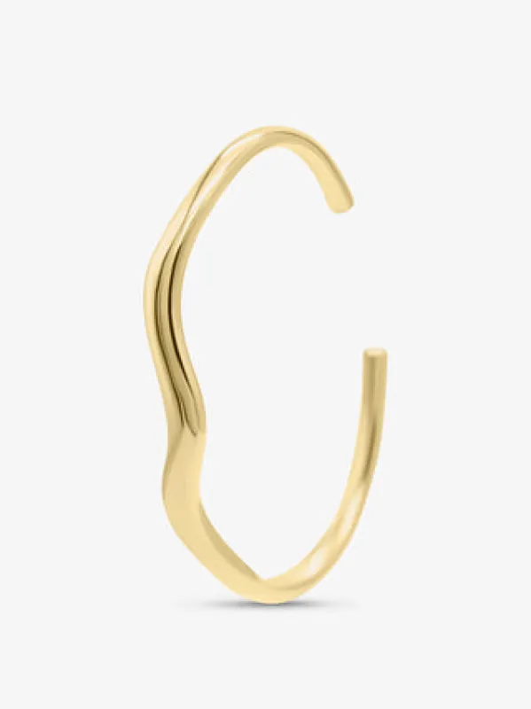 Wavy bangle armbånd - gold sold by Brando