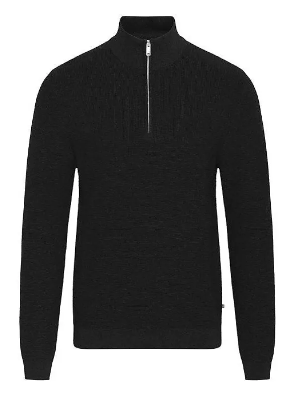 Lagoon half zip genser - black sold by Brando
