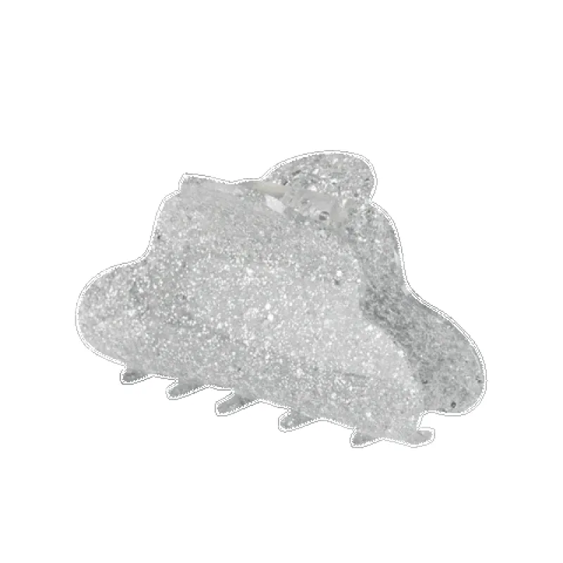 Lene Glitter Big Hårklype - Silver Glitter sold by Brando