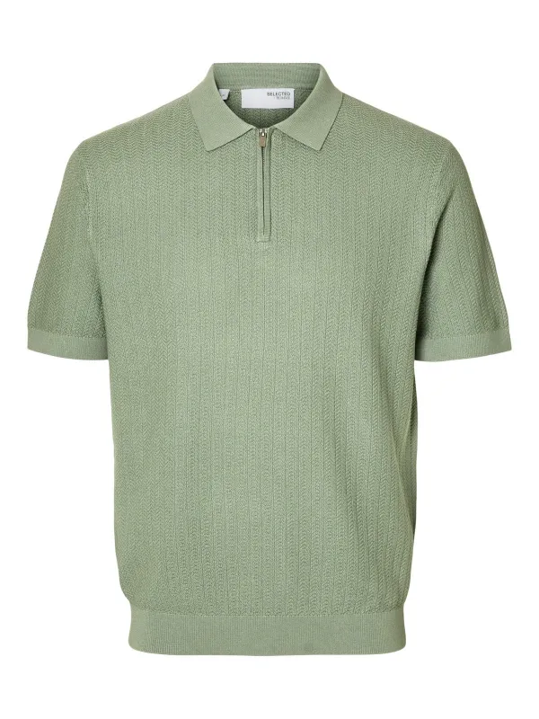 Cran half zip polo - iceberg green sold by Brando
