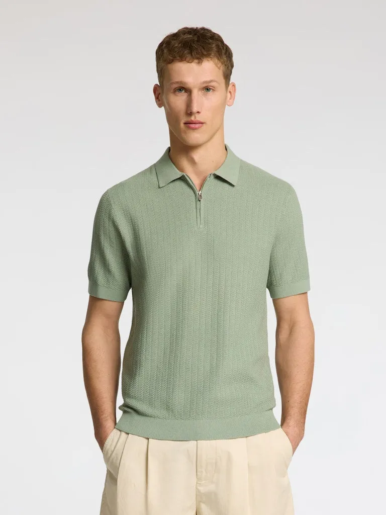Cran half zip polo - iceberg green sold by Brando product image thumbnail 2