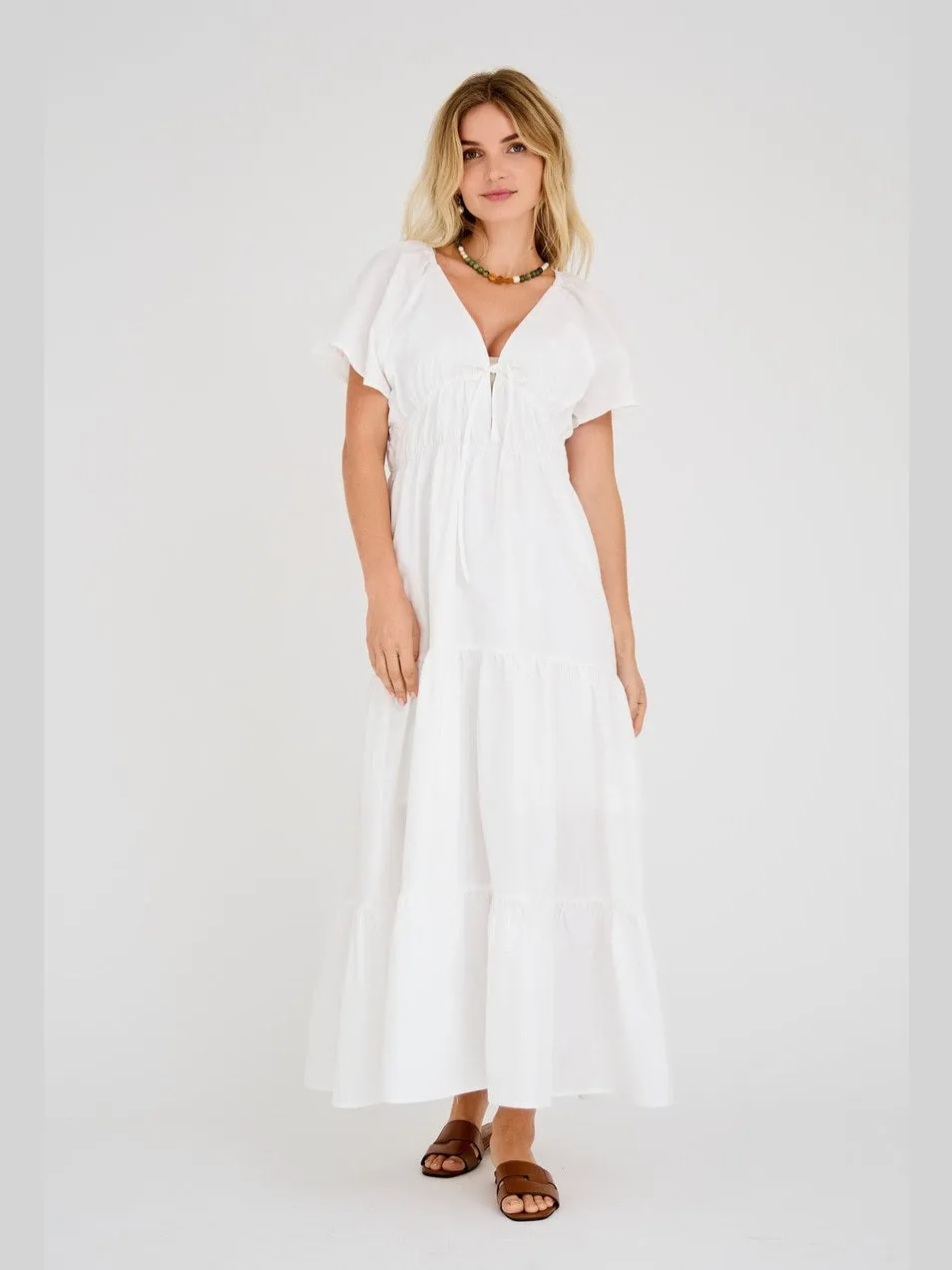 Fransisko maxi kjole - white sold by Brando product image thumbnail 4