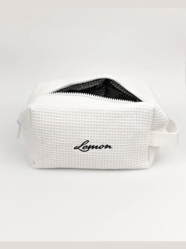 Lemon toalettmappe liten - hvit sold by Brando