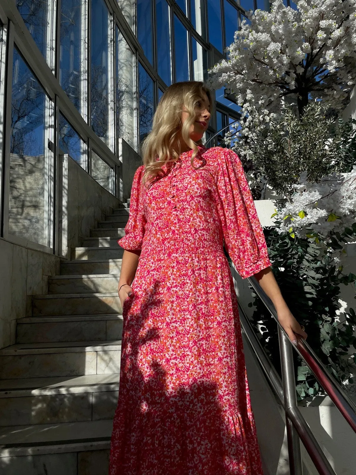 Caroline maxi kjole - plumer print sold by Brando product image thumbnail 2