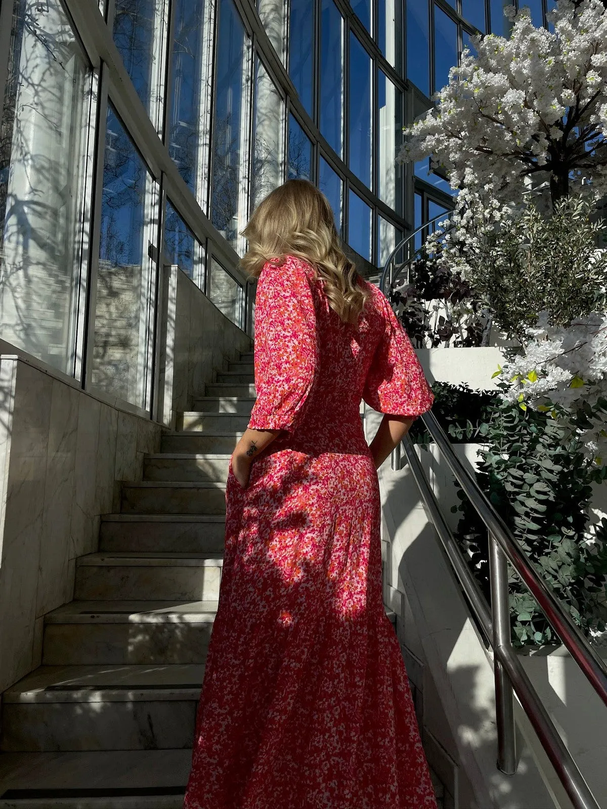 Caroline maxi kjole - plumer print sold by Brando product image thumbnail 3