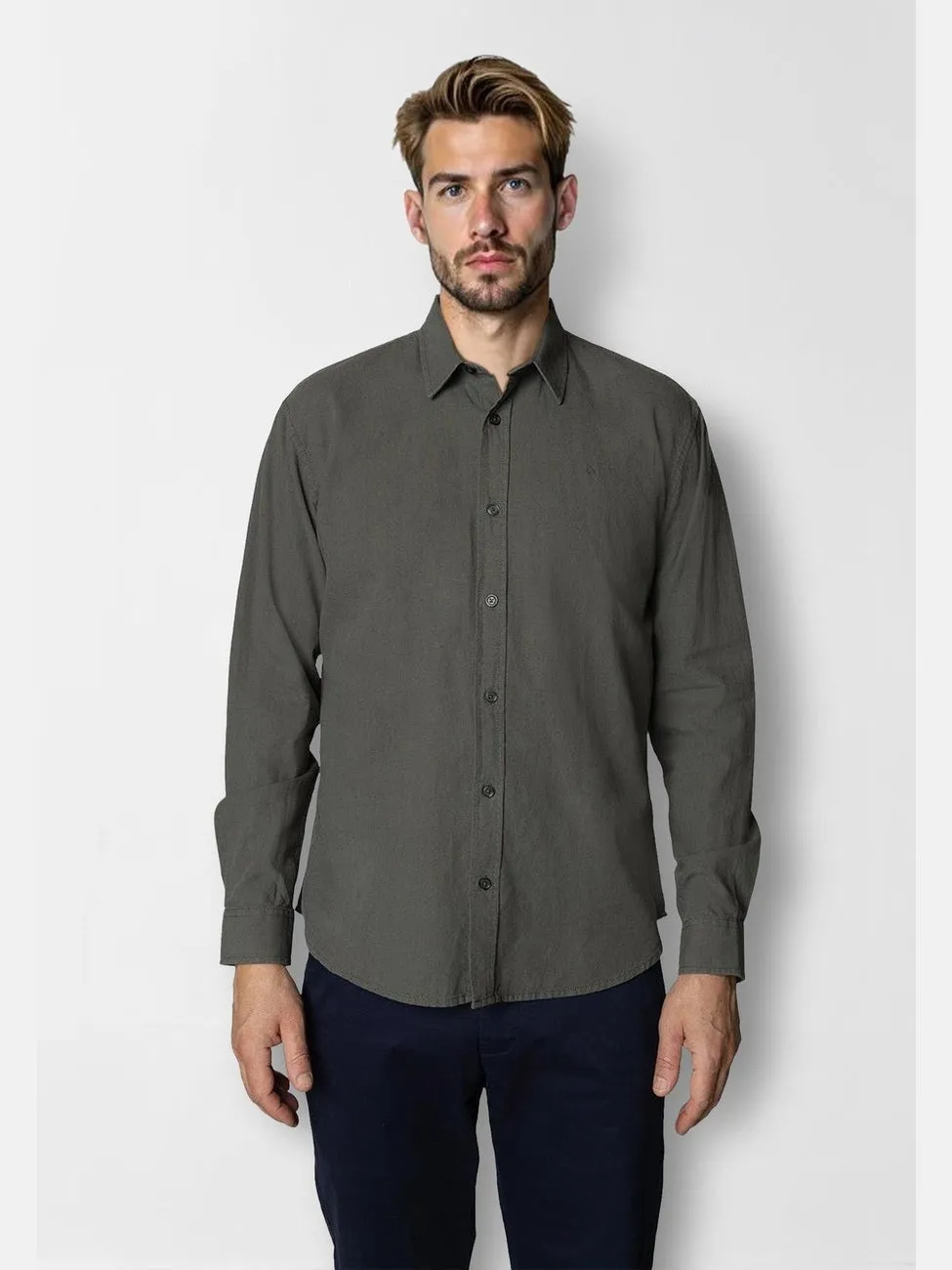 Luca shirt L/S - Army sold by Brando