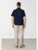 Luca shirt S/S - Navy sold by Brando