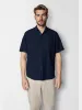 Luca shirt S/S - Navy sold by Brando