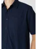 Luca shirt S/S - Navy sold by Brando