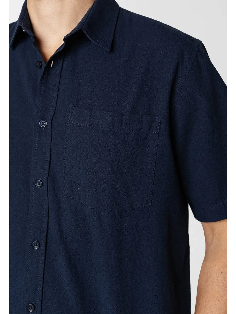 Luca shirt S/S - Navy sold by Brando product image thumbnail 2