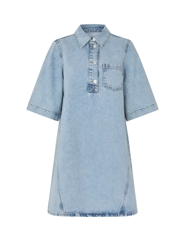 Khala Denim Kjole - Vintage Light Blue sold by Brando