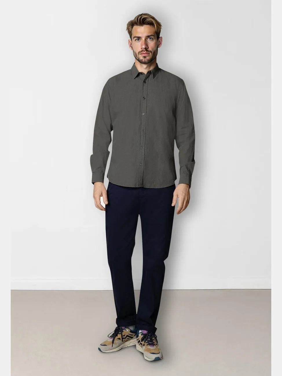 Luca shirt l/s - army sold by Brando product image thumbnail 2