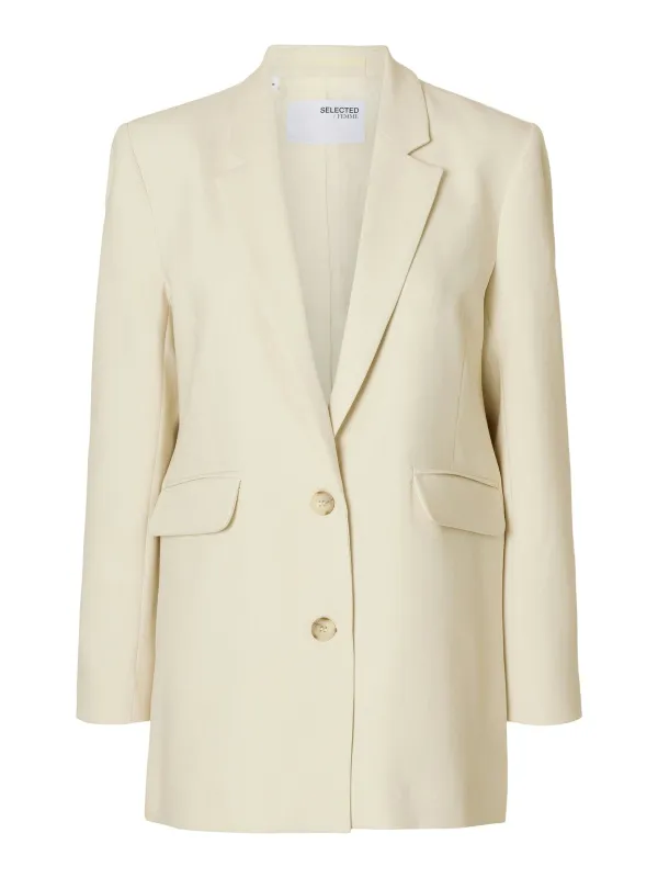 Rita relaxed blazer - birch sold by Brando