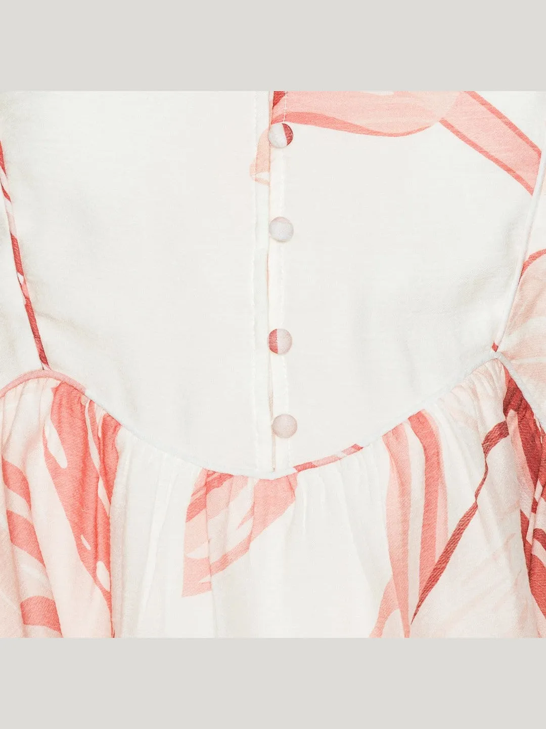 Nova Bluse - White with pink lillies sold by Brando product image thumbnail 5