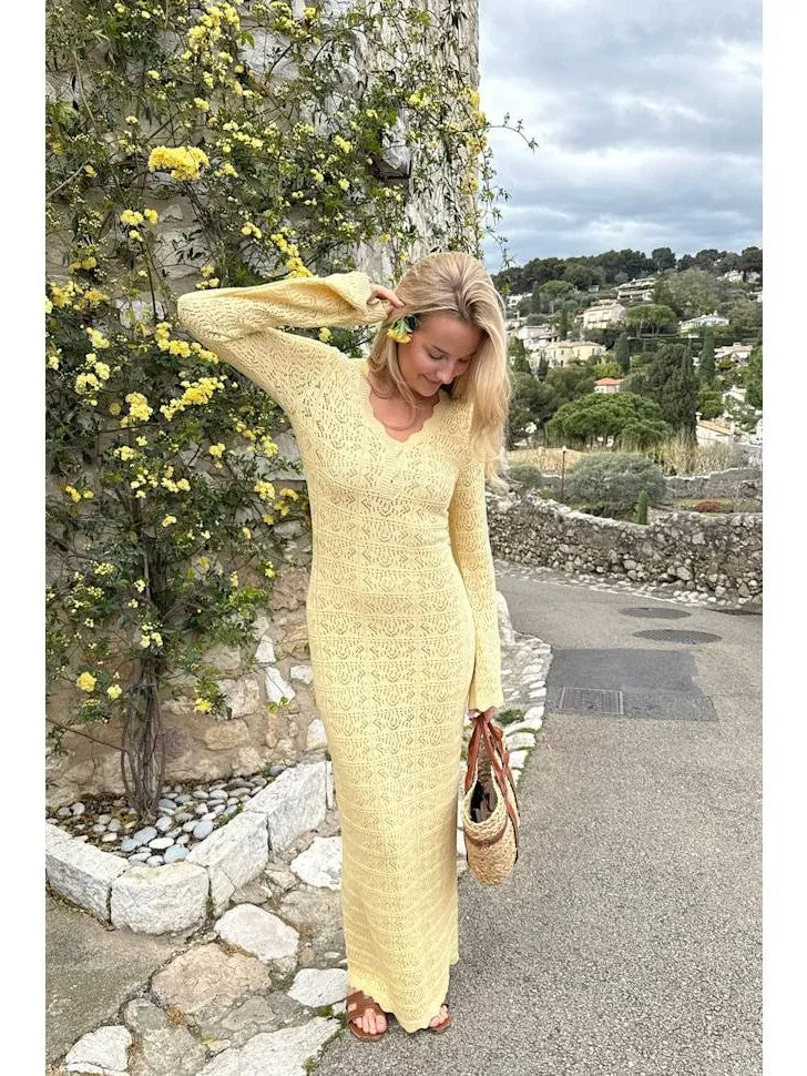 Dagmar maxi kjole - yellow sold by Brando product image thumbnail 5