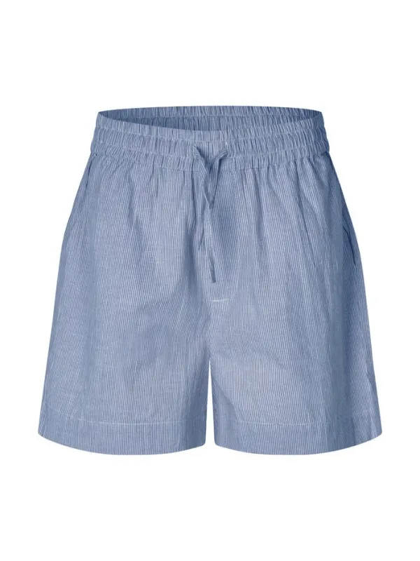Meris shorts - blue white stripe sold by Brando
