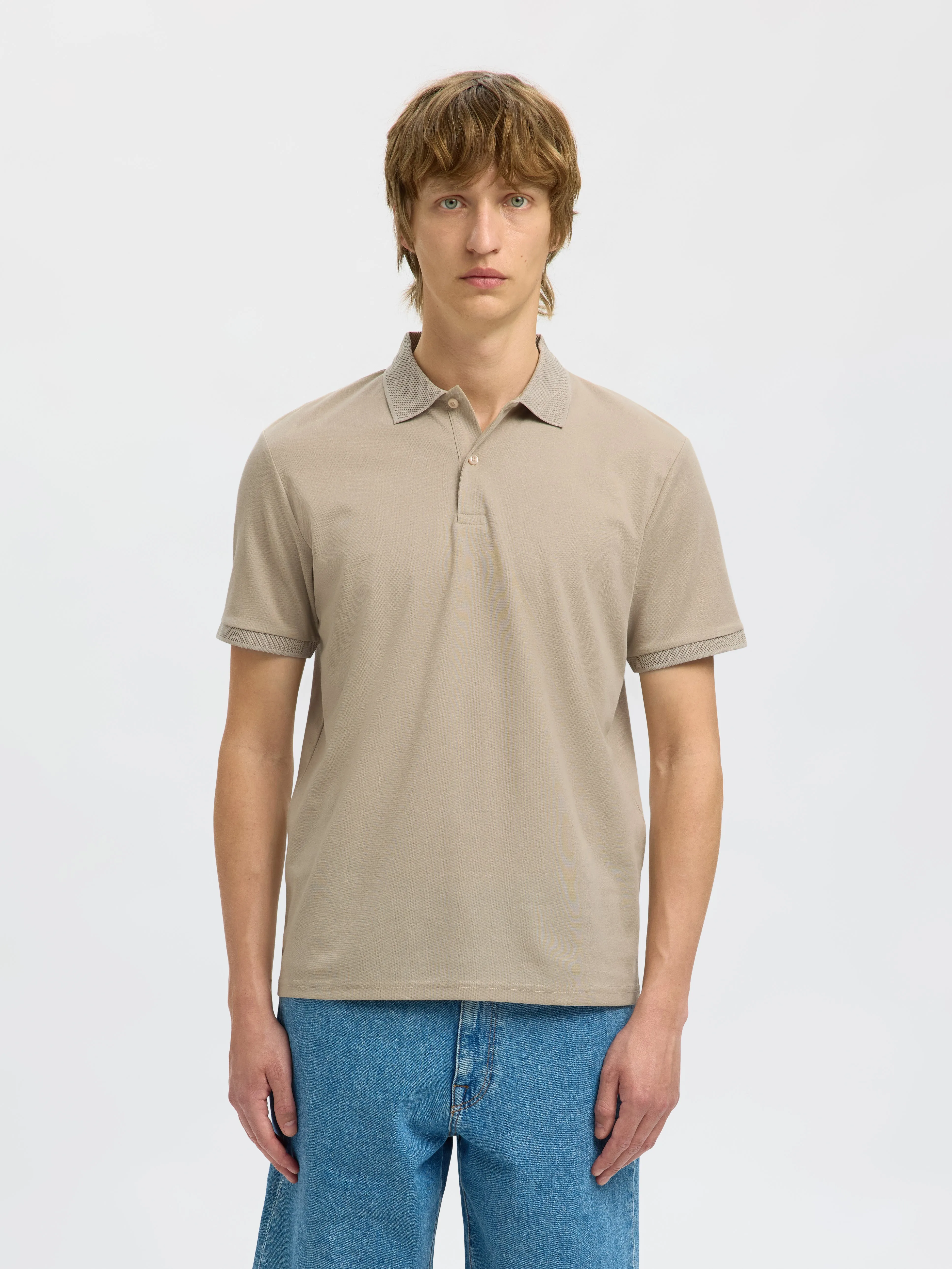 FAVE BUTTON POLO - Oatmeal sold by Brando product image thumbnail 2