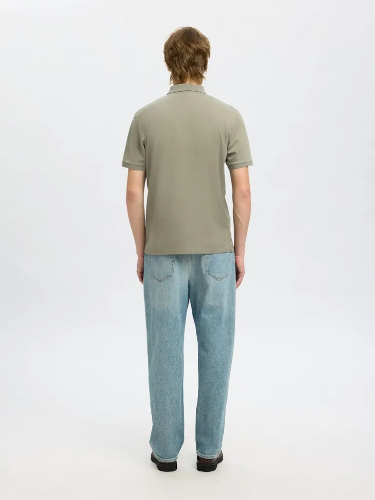 FAVE BUTTON POLO - VETIVER sold by Brando product image thumbnail 3