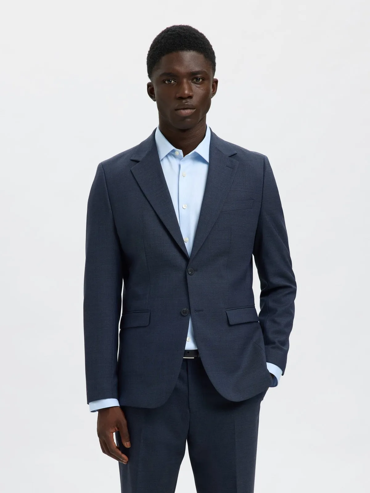 SLIM THEO ULL BLAZER - Sky Captain sold by Brando product image thumbnail 3