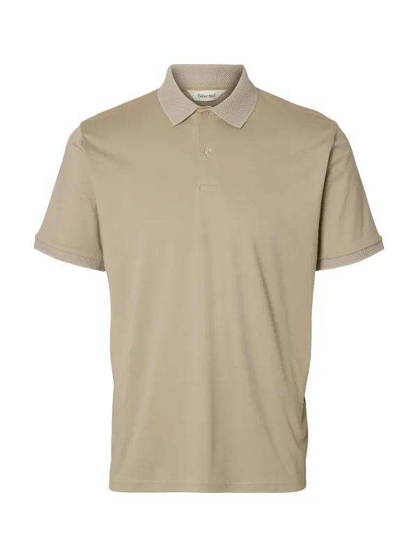 Fave button polo - oatmeal sold by Brando