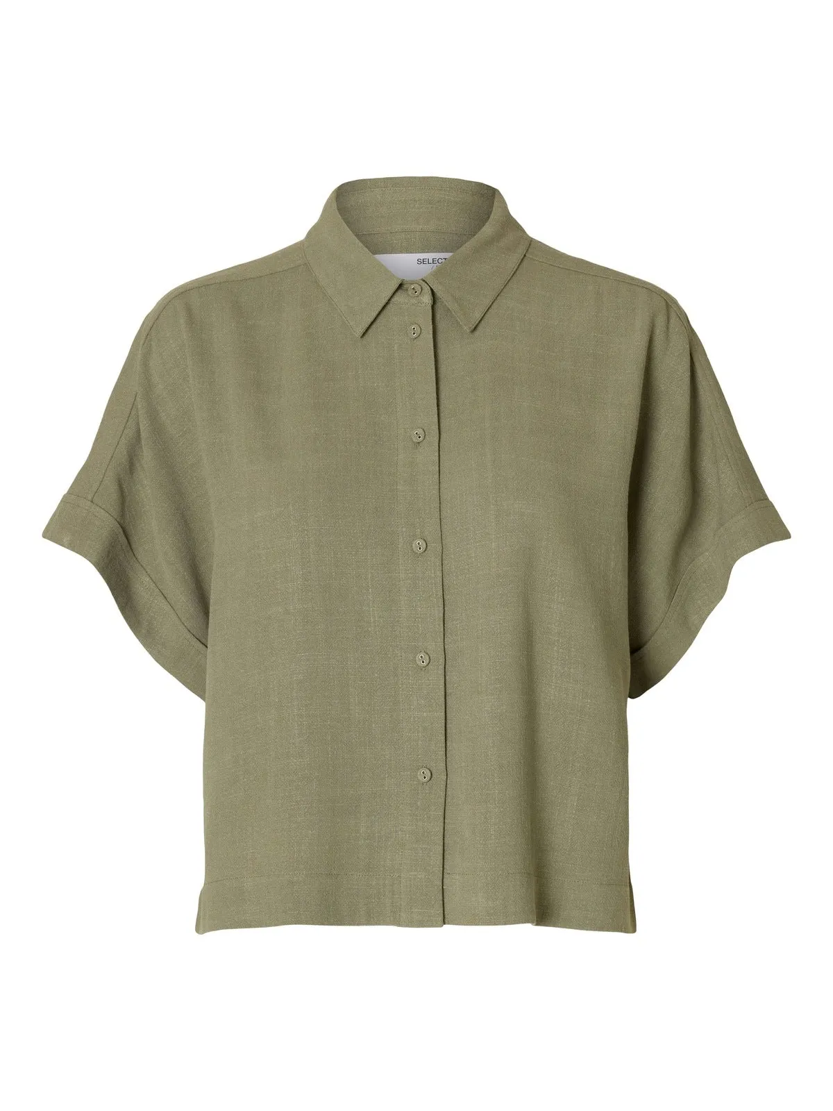 Viva cropped skjorte - vetiver sold by Brando