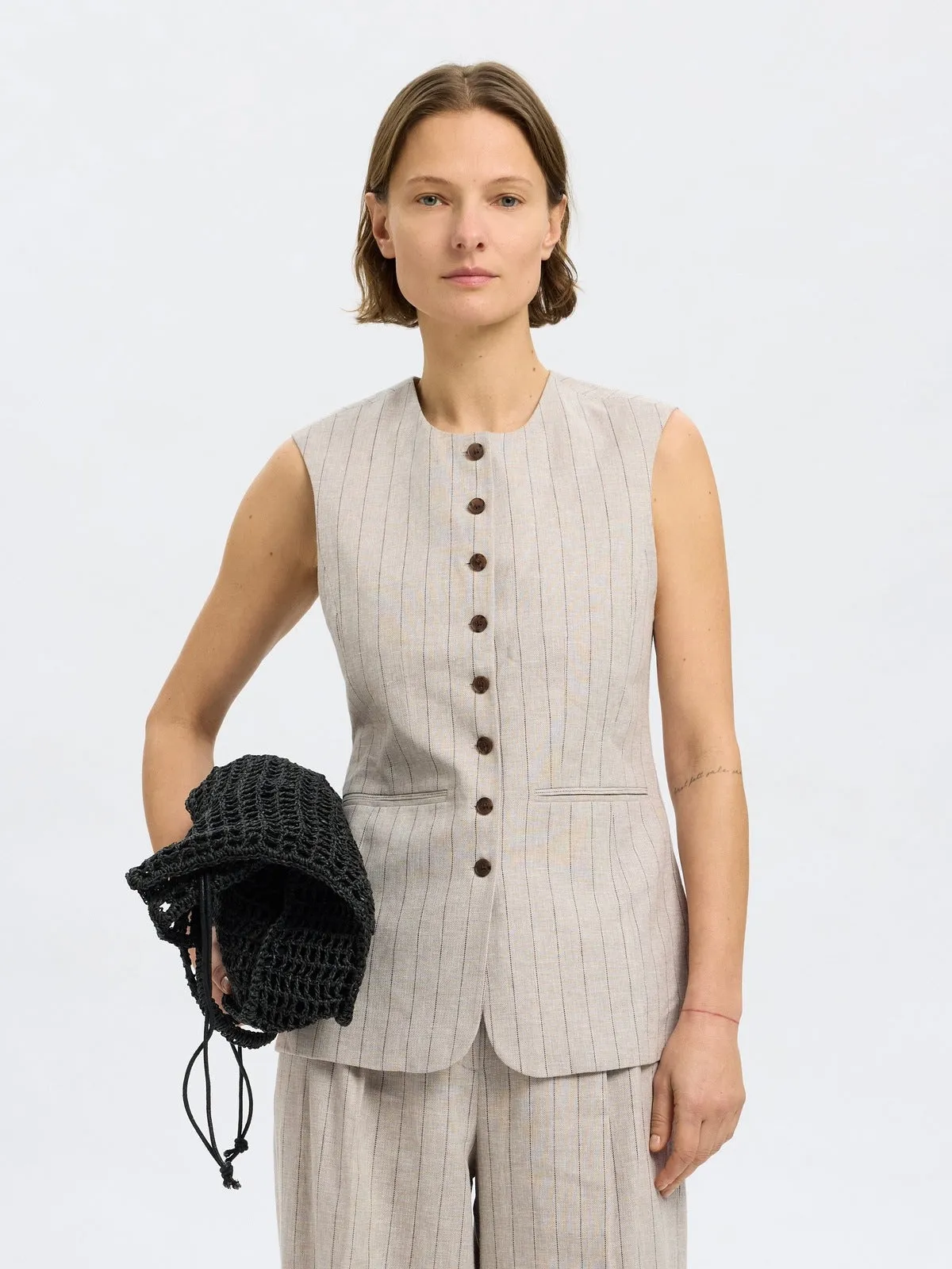 Vilka sun lang vest - oatmeal sold by Brando product image thumbnail 2