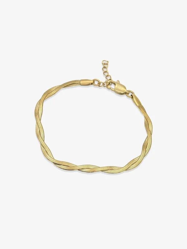 Twisted armbånd - gull sold by Brando