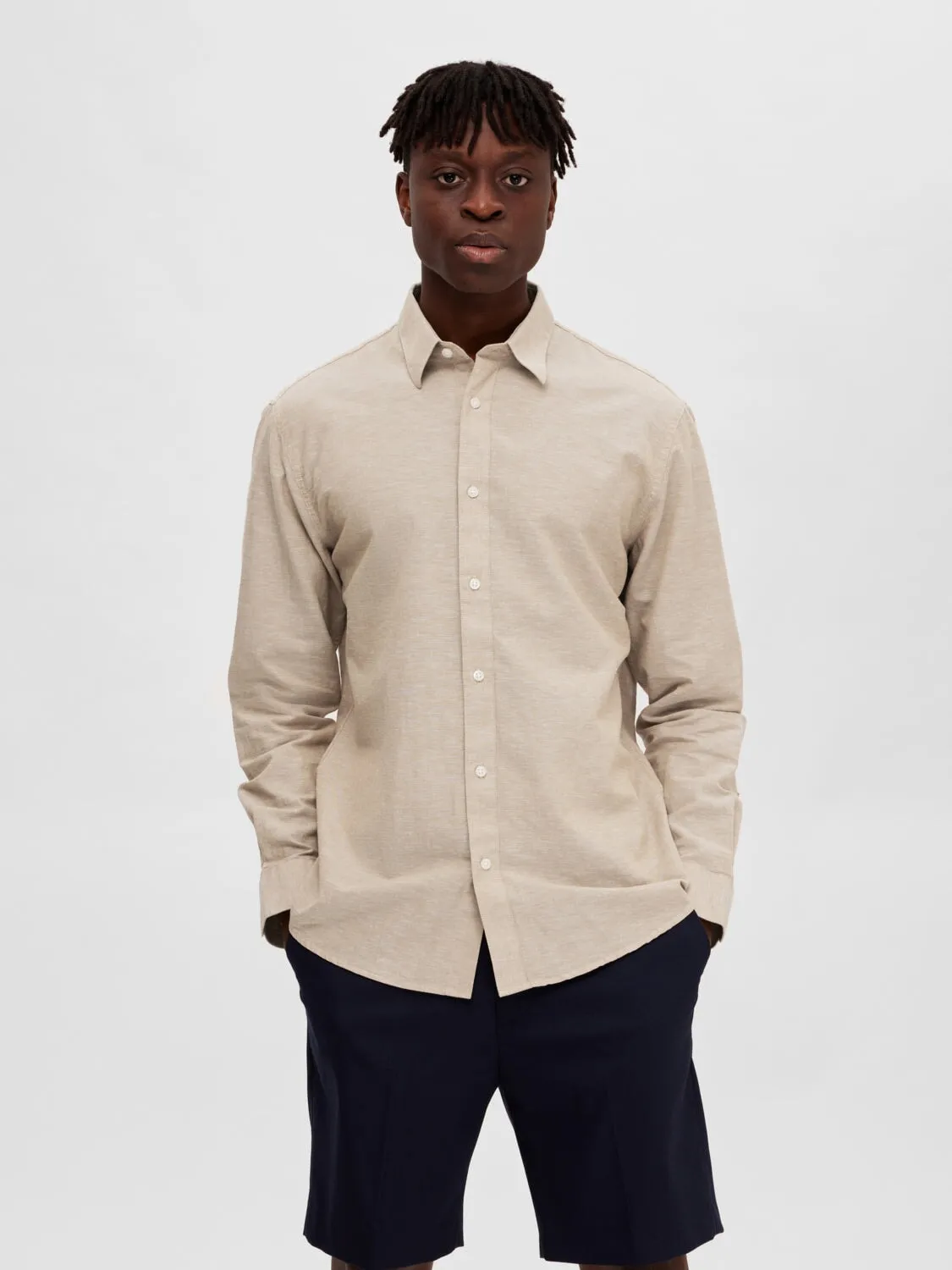 Regnew linskjorte - kelp sold by Brando product image thumbnail 4