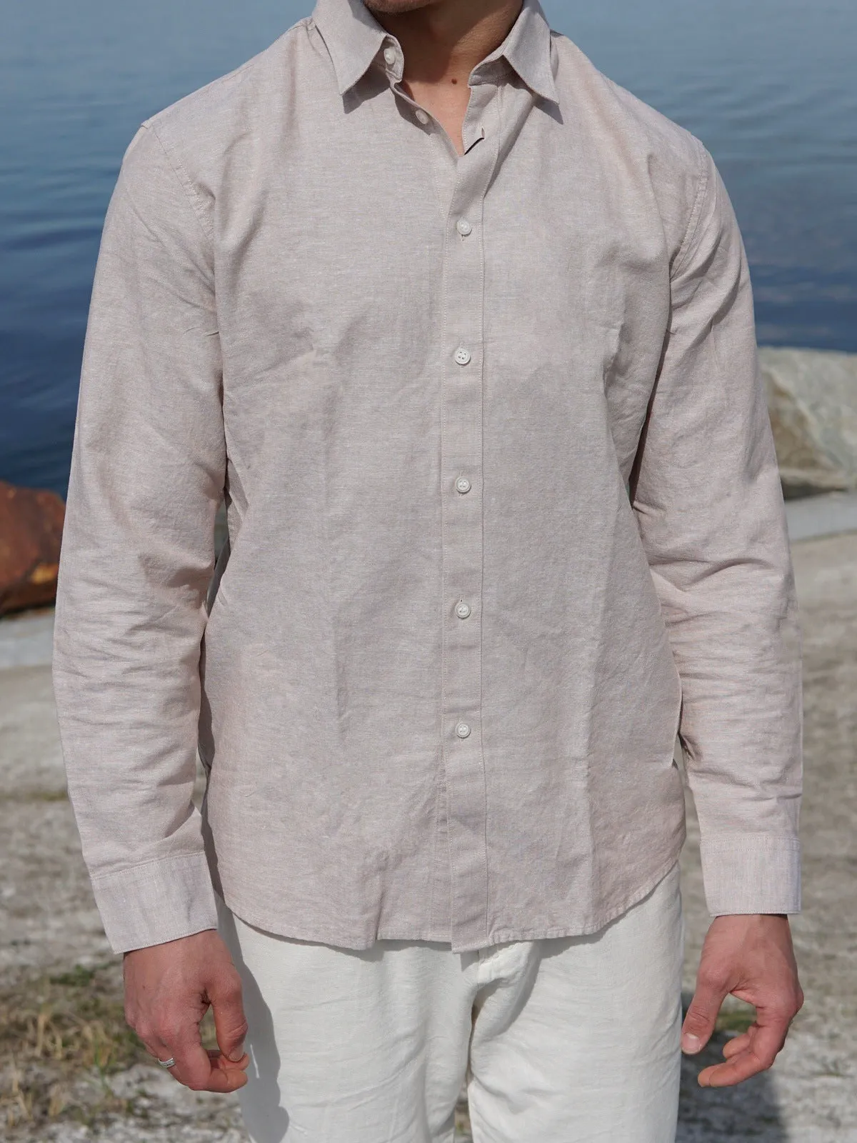 Regnew linskjorte - kelp sold by Brando product image thumbnail 2