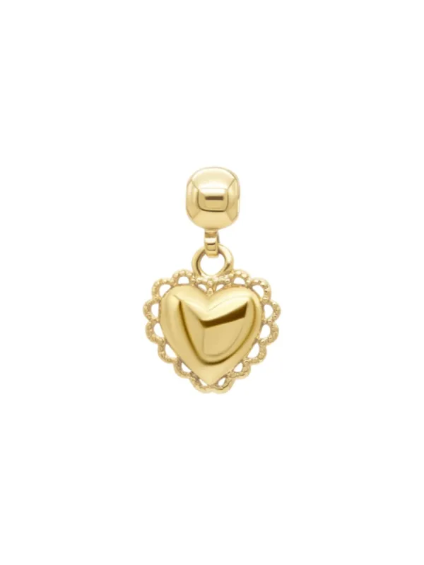 Heart charm - gold sold by Brando