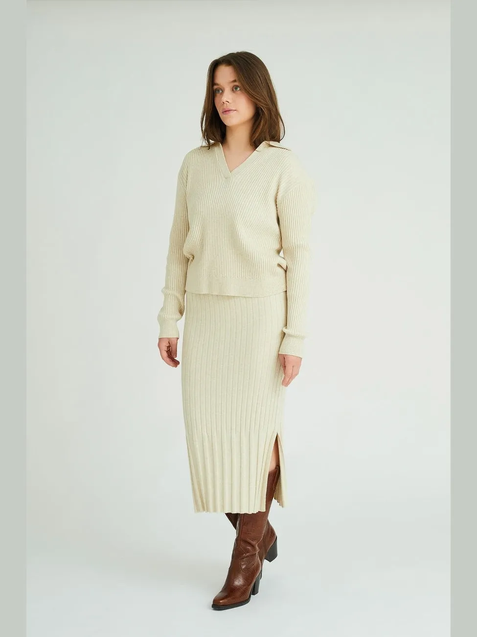 Felicity skjørt - light sand sold by Brando product image thumbnail 4