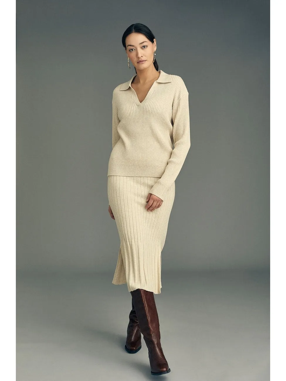 Felicity skjørt - light sand sold by Brando product image thumbnail 2