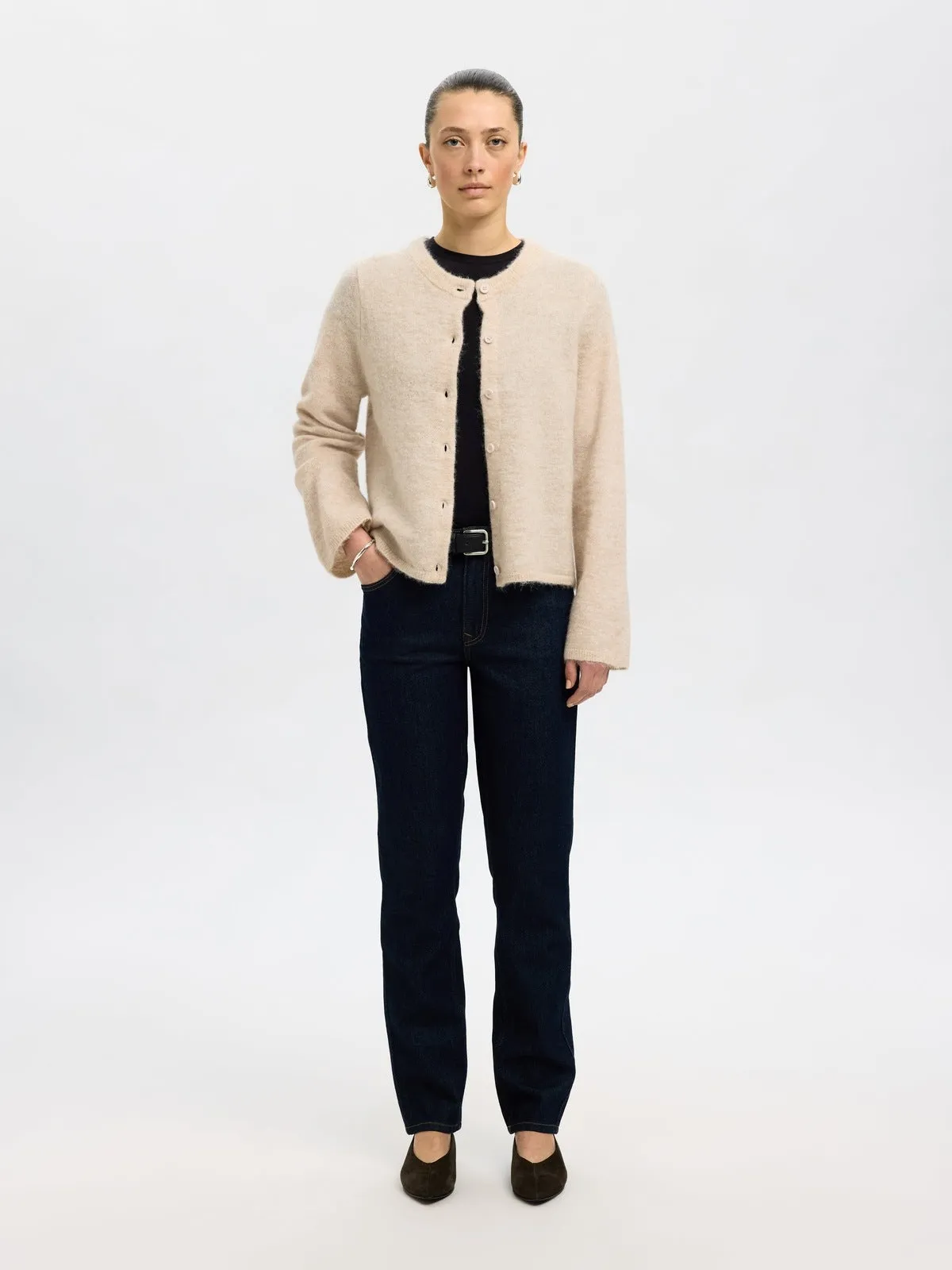 LULU NEW KNIT CARDIGAN - Birch sold by Brando product image thumbnail 3