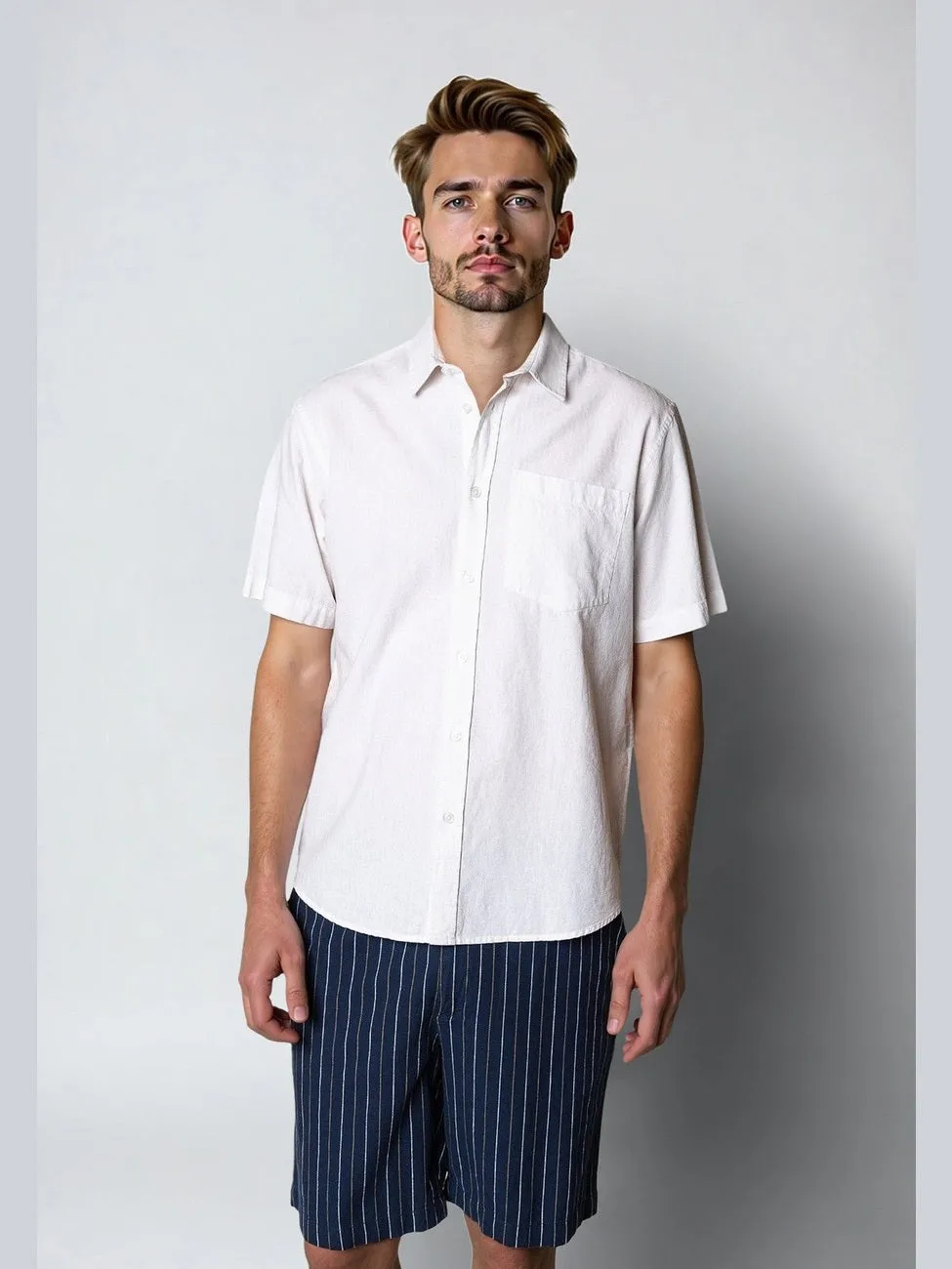 Luca shirt kortermet - white sold by Brando