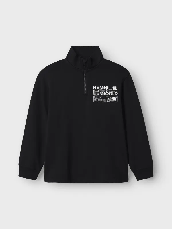 KIMBA HALF ZIP GENSER - Black sold by Brando