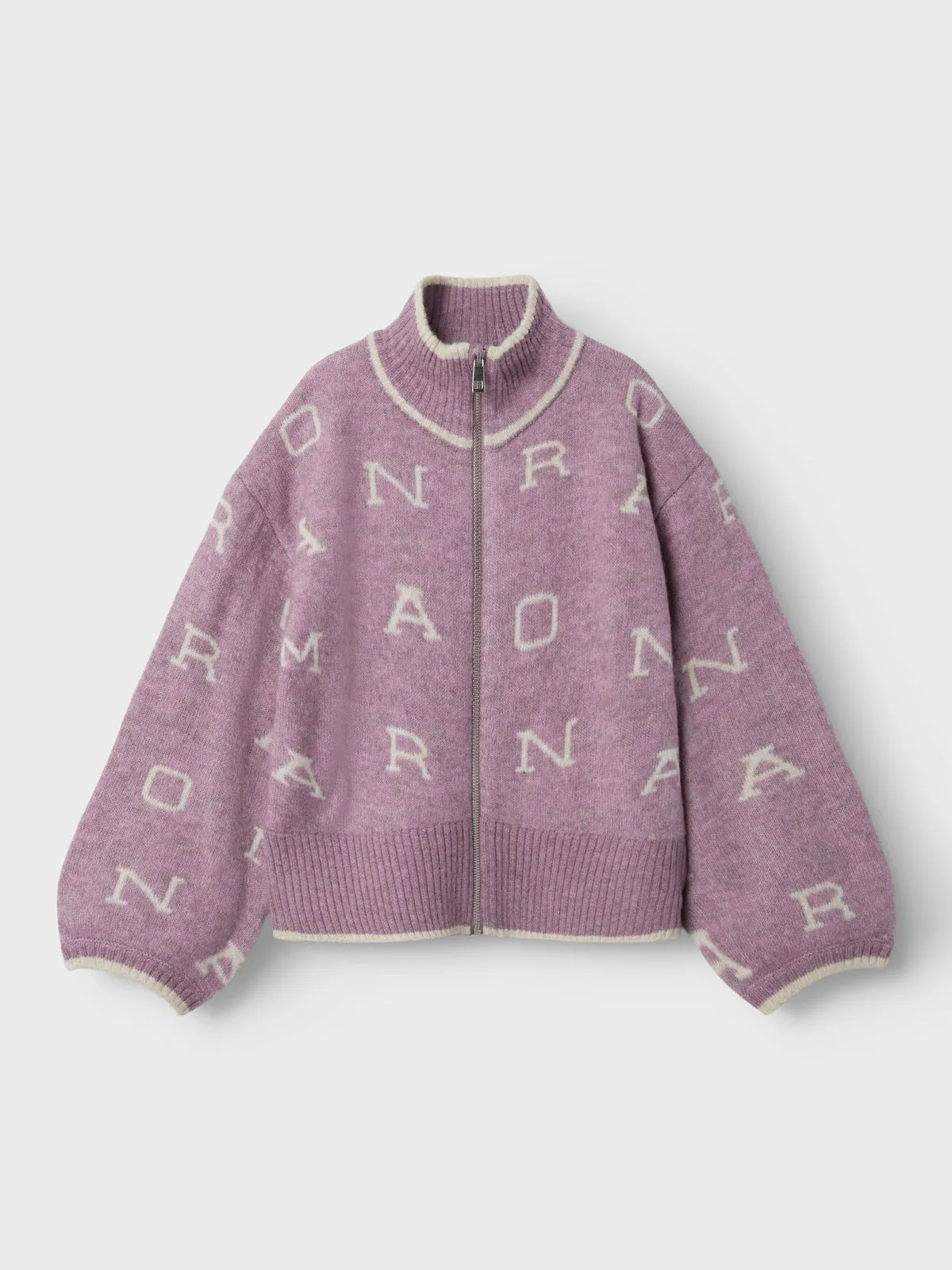 NEIFY OVERSIZED STRIKKET CARDIGAN ZIP - Elderberry sold by Brando product image thumbnail 2