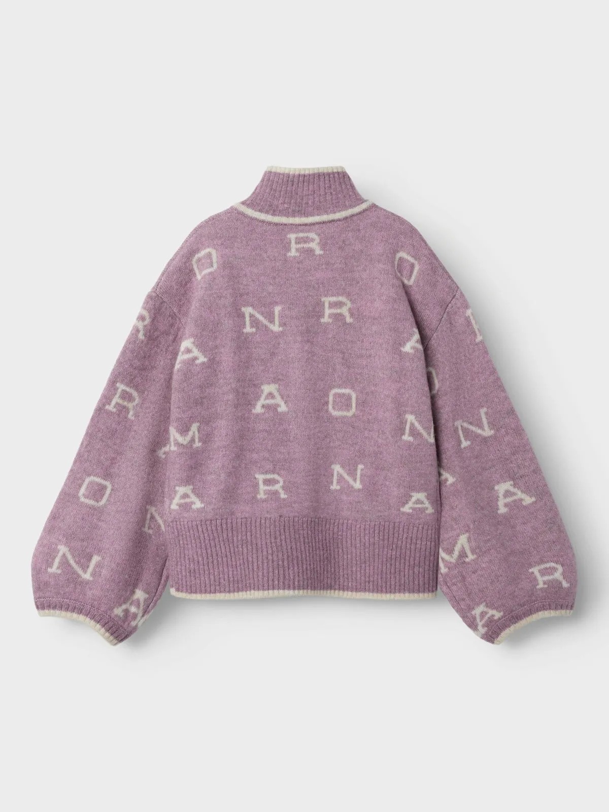 NEIFY OVERSIZED STRIKKET CARDIGAN ZIP - Elderberry sold by Brando product image thumbnail 3