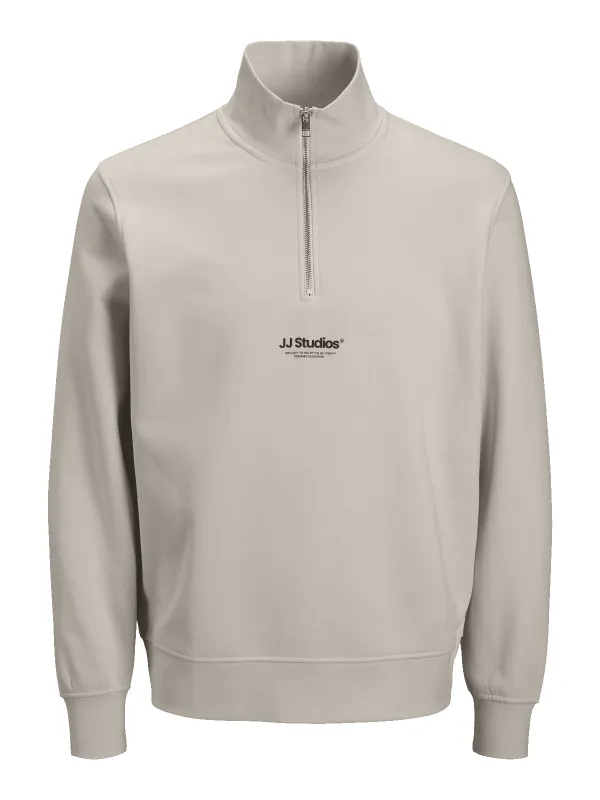 SOHO SWEAT QUARTER ZIP GENSER - Moonbeam sold by Brando