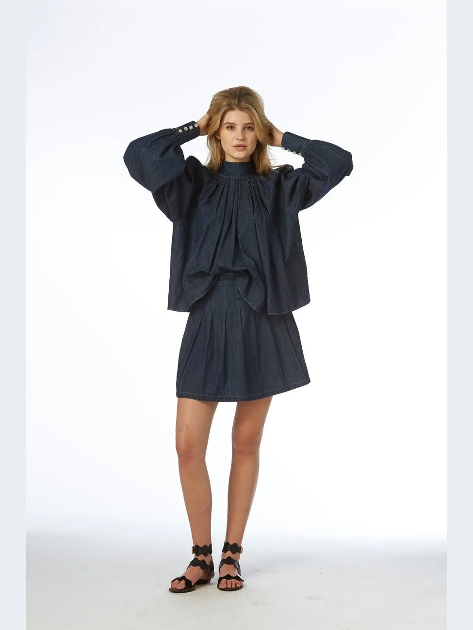 Lina denim blouse - blue denim sold by Brando product image thumbnail 3