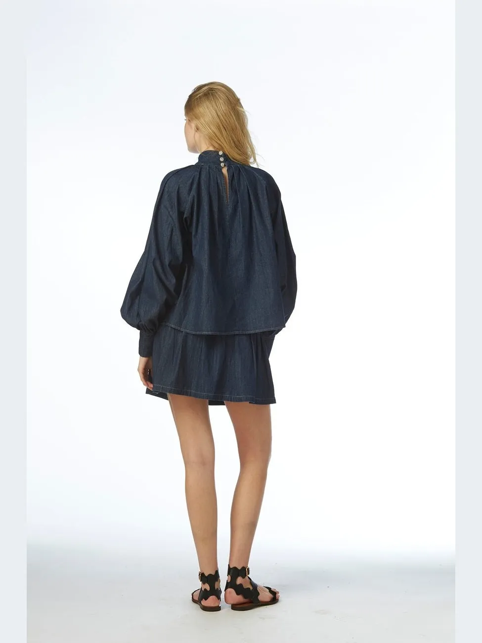 Lina denim blouse - blue denim sold by Brando product image thumbnail 4