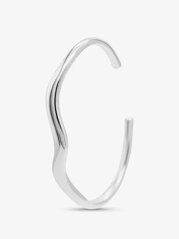 Wavy bangle - silver sold by Brando
