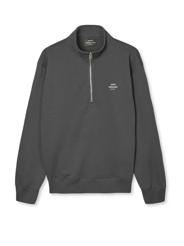 Standard half zip logo genser - asphalt sold by Brando
