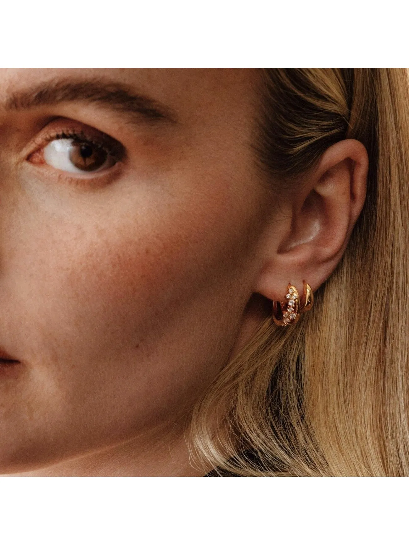 Whisper øredobber - gold plated sold by Brando product image thumbnail 2