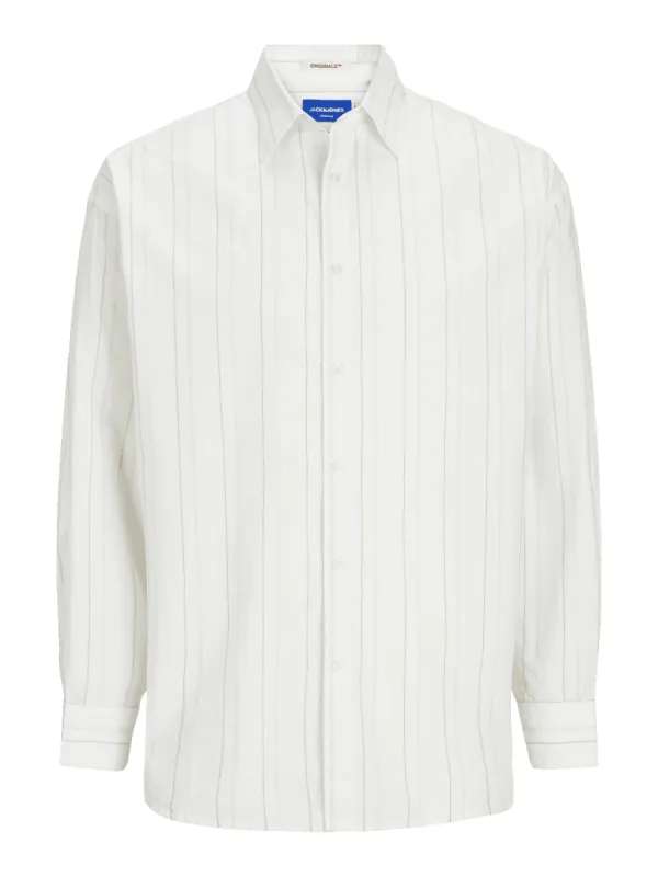 Joshua stripe oversized skjorte - cloud dancer sold by Brando