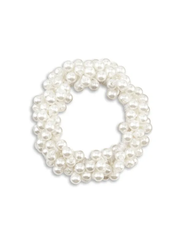 Classic pearl hårstrikk - white sold by Brando