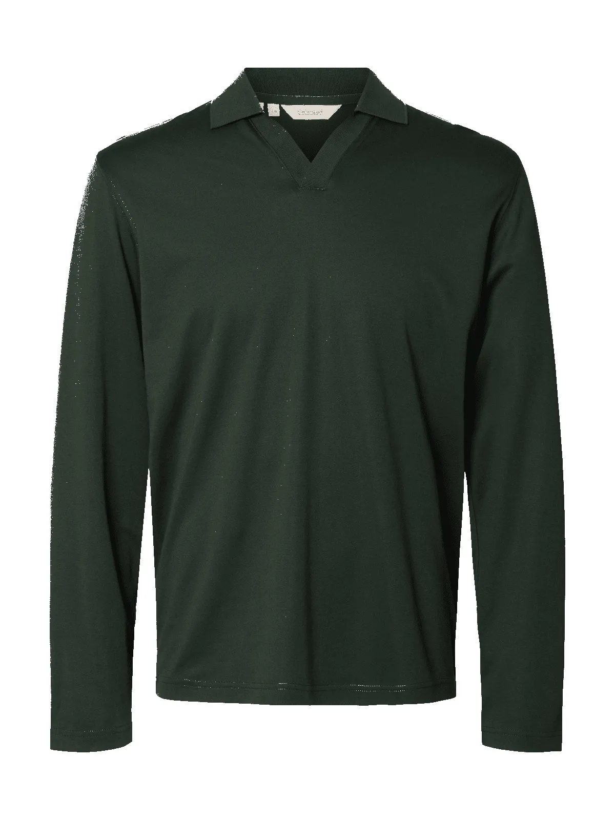 Fave split neck polo skjorte - deep forest sold by Brando