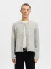 Lulu new knit cardigan - Light Grey Melange sold by Brando