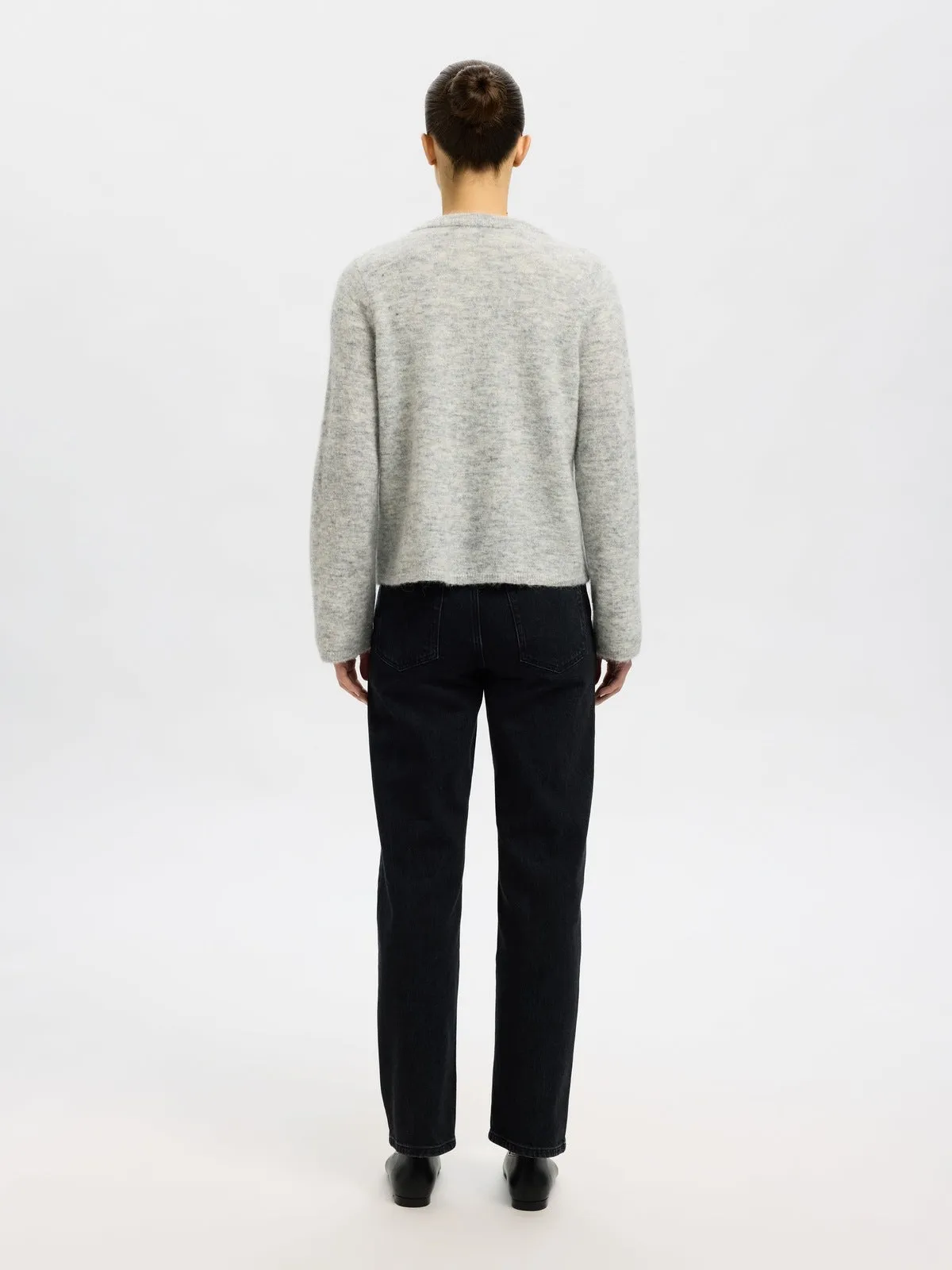 Lulu new knit cardigan - Light Grey Melange sold by Brando product image thumbnail 3